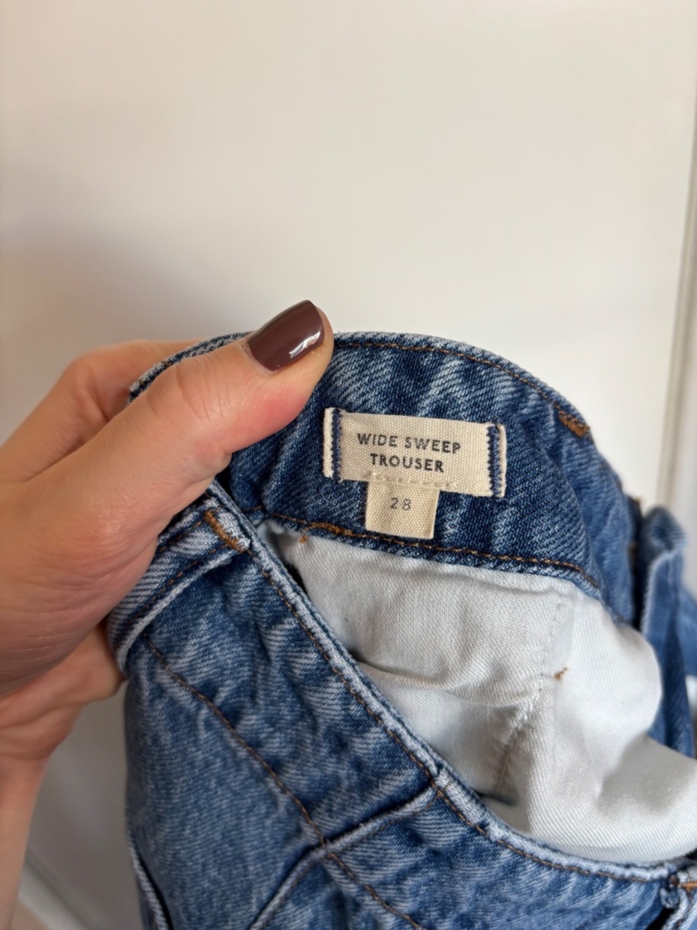 Madewell Wide Sweep Trouser Jeans Size 28 - Picture 8 of 9